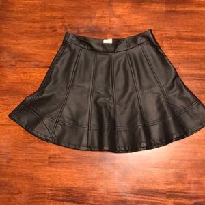 Pleather circle skirt